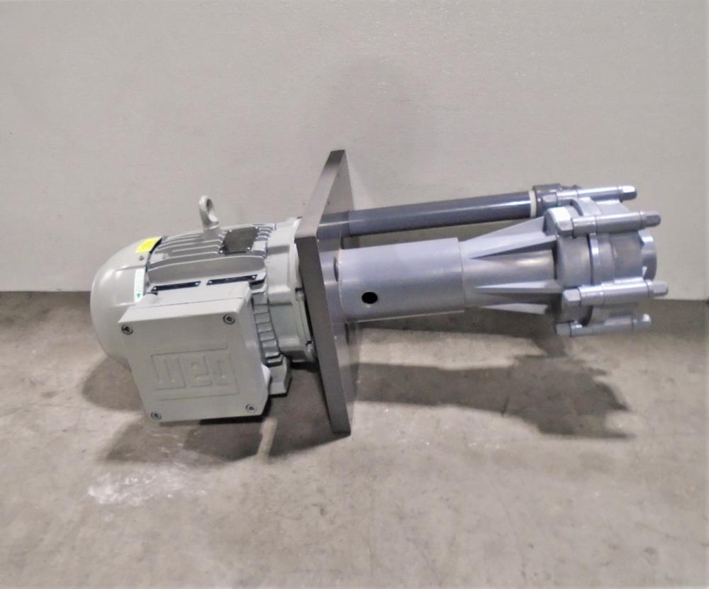 Serfilco 2" NPT Vertical Polypropylene Pump PS-45-0239-LX with WEG 5 HP Motor